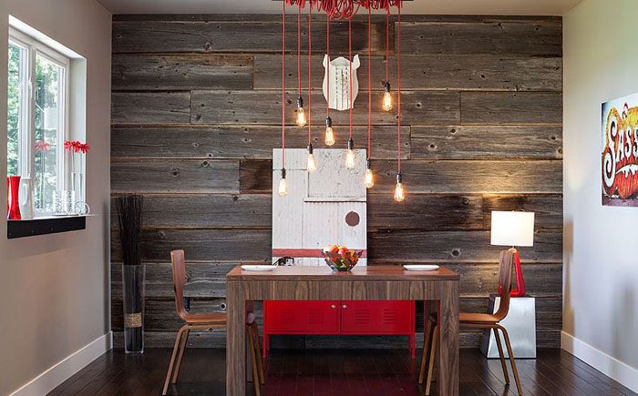 10 потрясающих столовых с полосатыми стенами