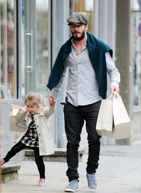 Дэвид Бекхэм отправился на шопинг с трехлетней дочкой