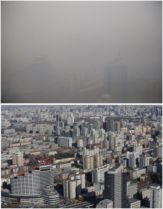 Шокирующие фото ужасного загрязнения Пекина