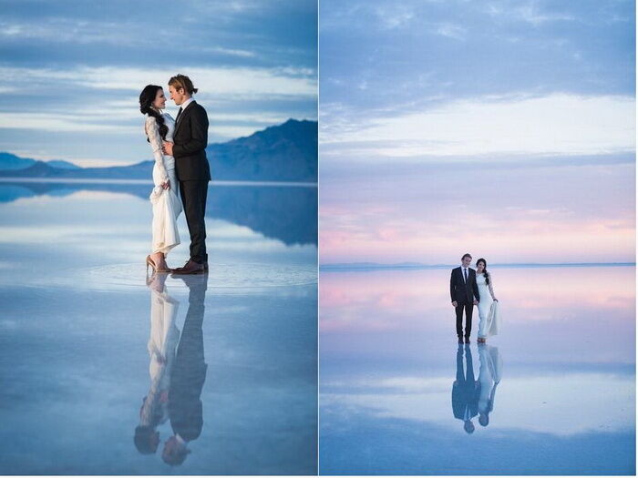 Между небом и землей: головокружительная свадебная фотосессия без фотошопа