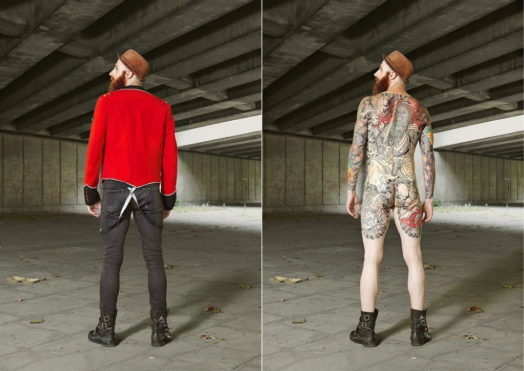 14 фото английских любителей тату в одежде и без