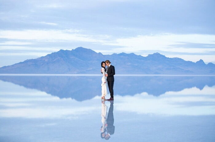 Между небом и землей: головокружительная свадебная фотосессия без фотошопа