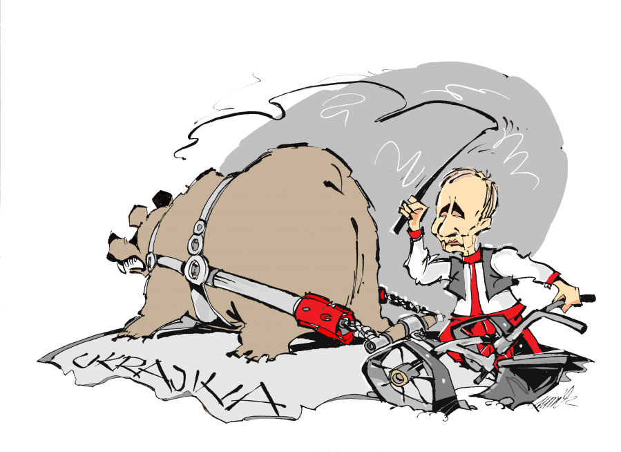 Высмеять агрессора. Путин стал "звездой" конкурса карикатур. Фотофакт