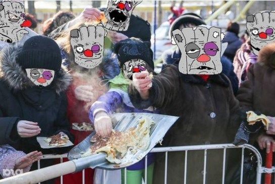 Соцсети высмеяли "зомби-россиян", которые едят с лопат: подборка фотожаб