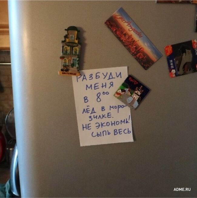 20 смешных записок на холодильнике от родных и близких