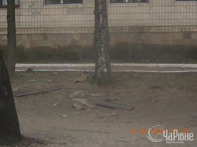 На Западе Украины ураган выкорчевывал деревья и ломал билборды. Фотофакт