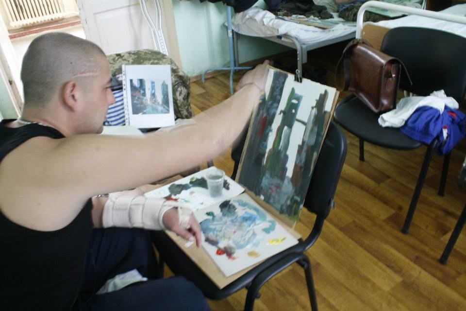 Арт-десант. Удивительные рисунки раненых бойцов АТО: фоторепортаж