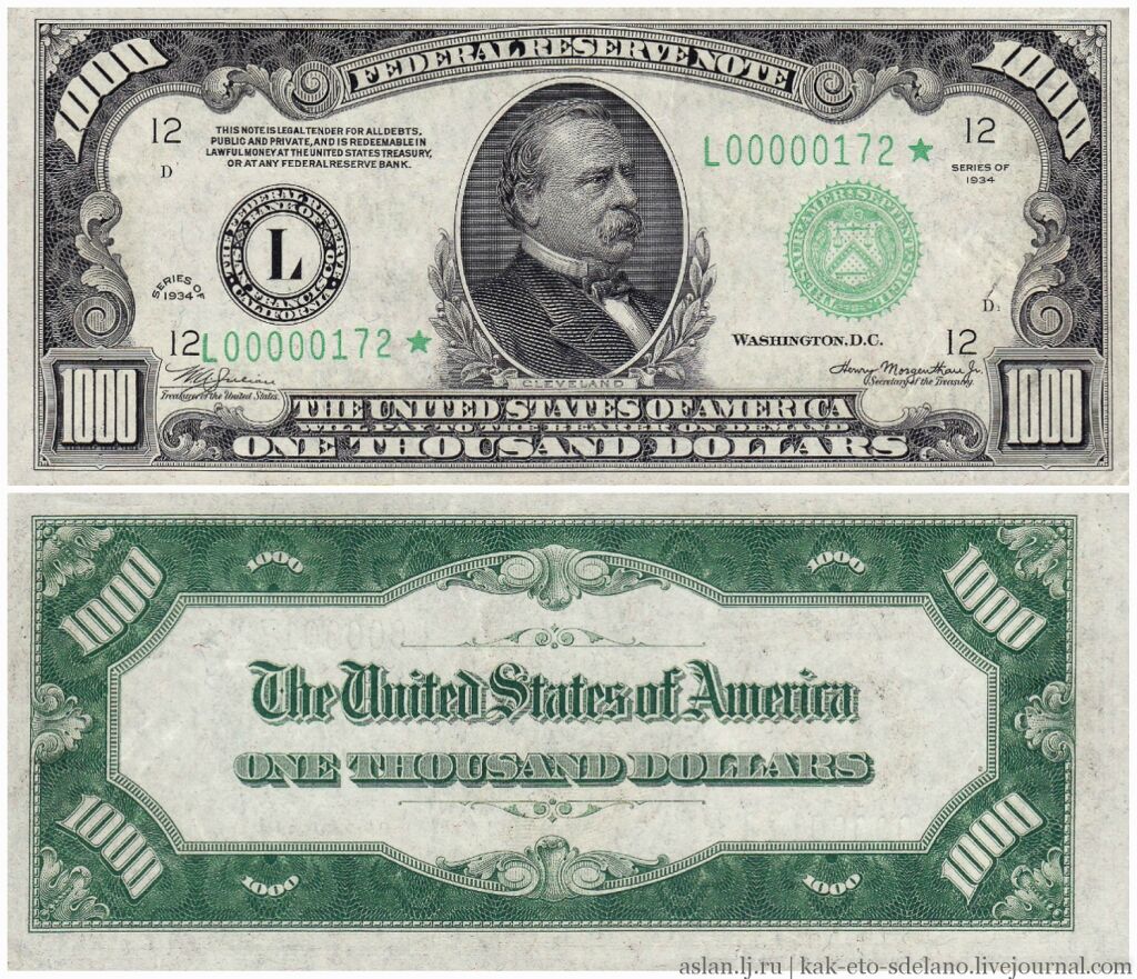 Как печатают доллары США