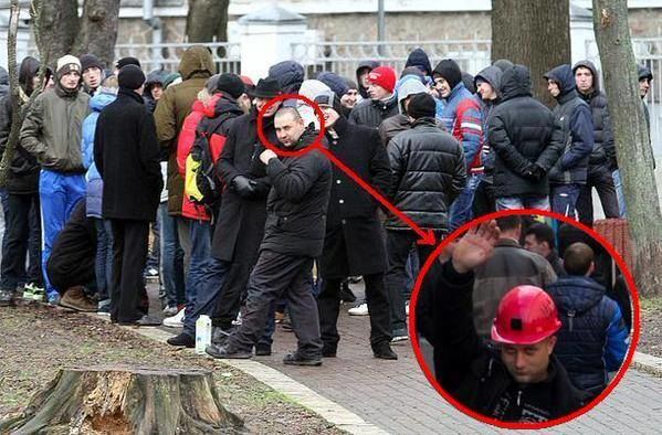 На протестах шахтеров в Киеве засветился "титушка" с Антимайдана