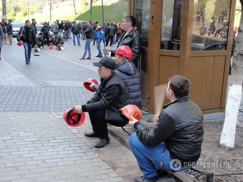 Шахтеры в Киеве: митингующий признался, что стоит за $1000