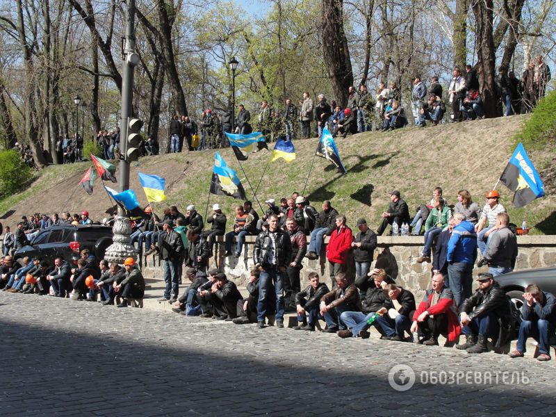 Шахтеры в Киеве: митингующий признался, что стоит за $1000