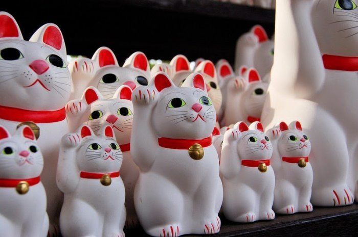 Удивительный храм манящих котов в Японии