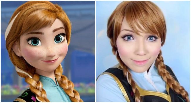Девушка примерила образы 15 диснеевских принцесс с помощью макияжа