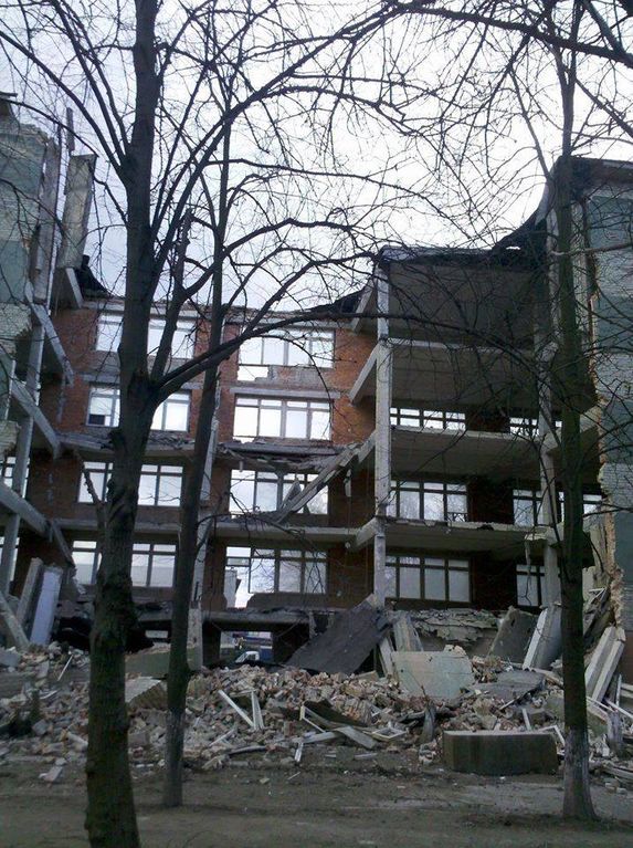 Во Львове обрушилась стена пятиэтажного офисного здания