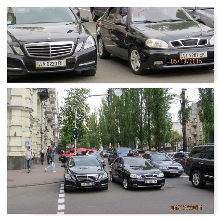 "Герой парковки": элитный Mercedes наплевал на правила в центре Киева
