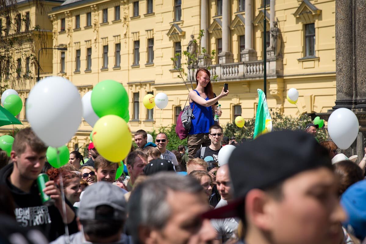 Марш за легализацию марихуаны в Праге