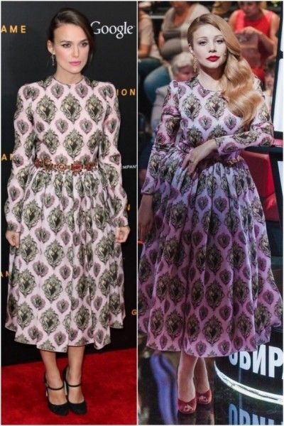 Тина Кароль и Кира Найтли носят одинаковые платья за 80 тыс