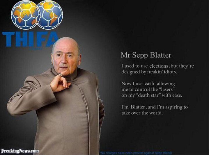 Карикатуристы поиздевались над президентом ФИФА