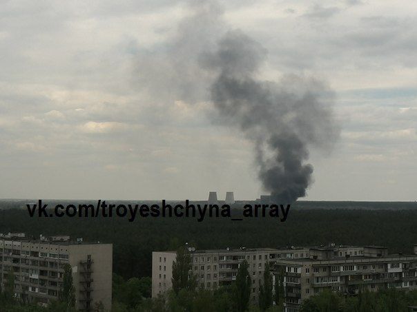 В Киеве возле ТЭЦ произошел крупный пожар