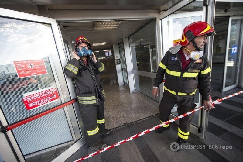 Аэропорт Рима возобновил работу после пожара в багажном отделении: фоторепортаж