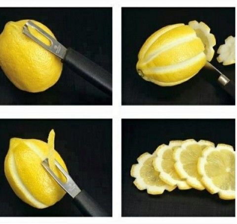 Как красиво нарезать лимон: интересный лайфхак