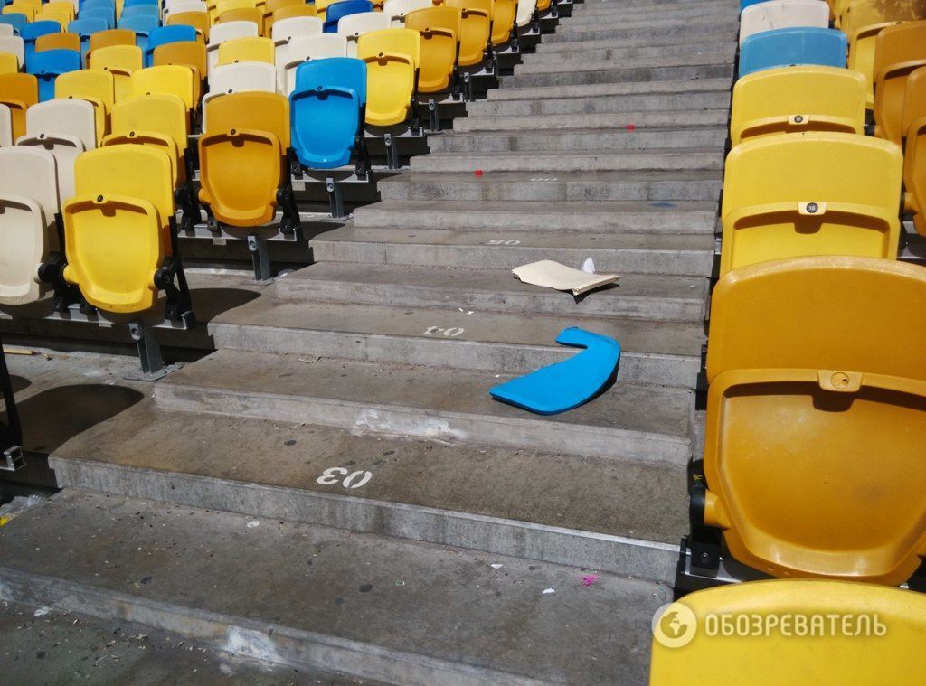 НСК "Олімпійський" після свавілля фанатів на фіналі Кубка України: ексклюзивні фото та відео
