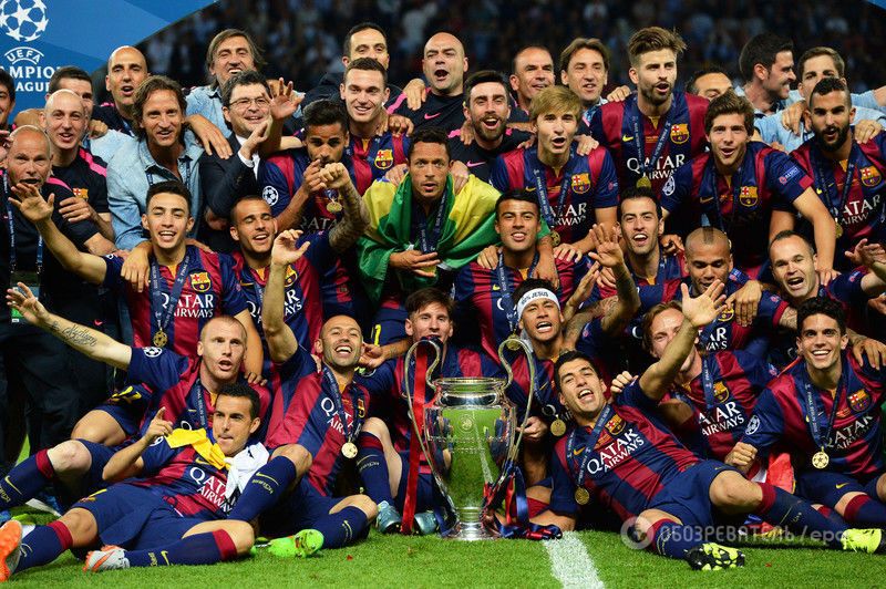 "Барселона" - победитель Лиги чемпионов: фото и видео награждения