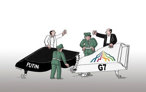 Путин на G1: соцсети взорвались фотоприколами на саммит "Большой семерки"