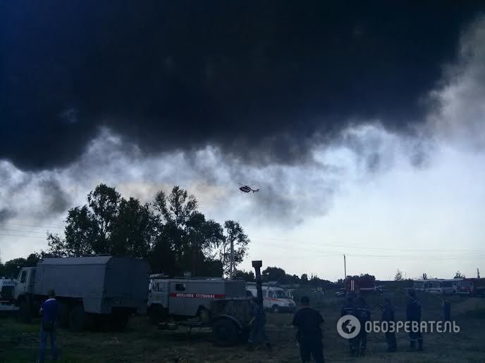 Пожар в Василькове: опубликовано видео с высоты птичьего полета
