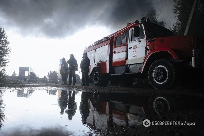 Пожар в Василькове: опубликовано видео с высоты птичьего полета