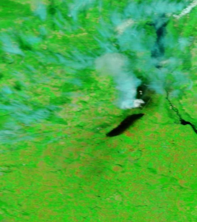 У мережі підтвердили небезпеку пожежі у Василькові знімками NASA