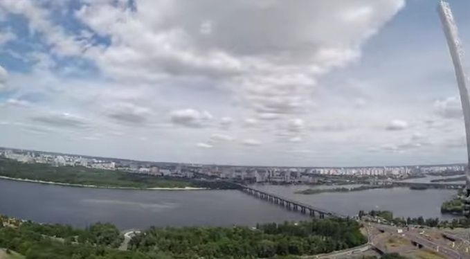 Киев с высоты "Родины-матери": опубликовано видео