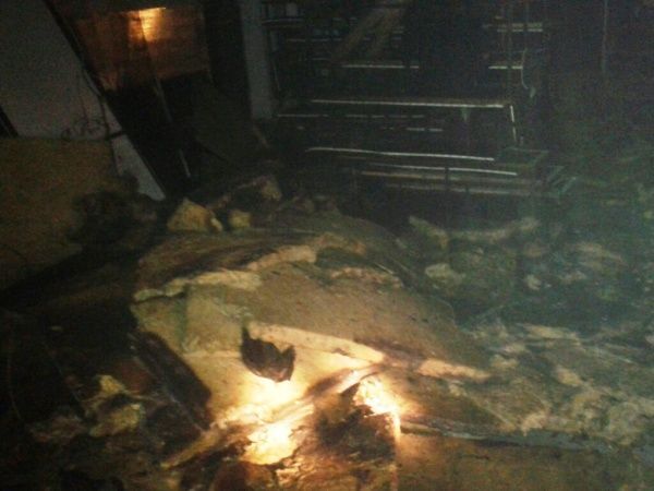 В Киеве горело здание на территории ВДНХ 