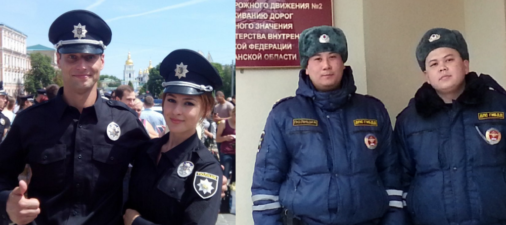 Украинские копы против российских полицейских: красноречивые фото
