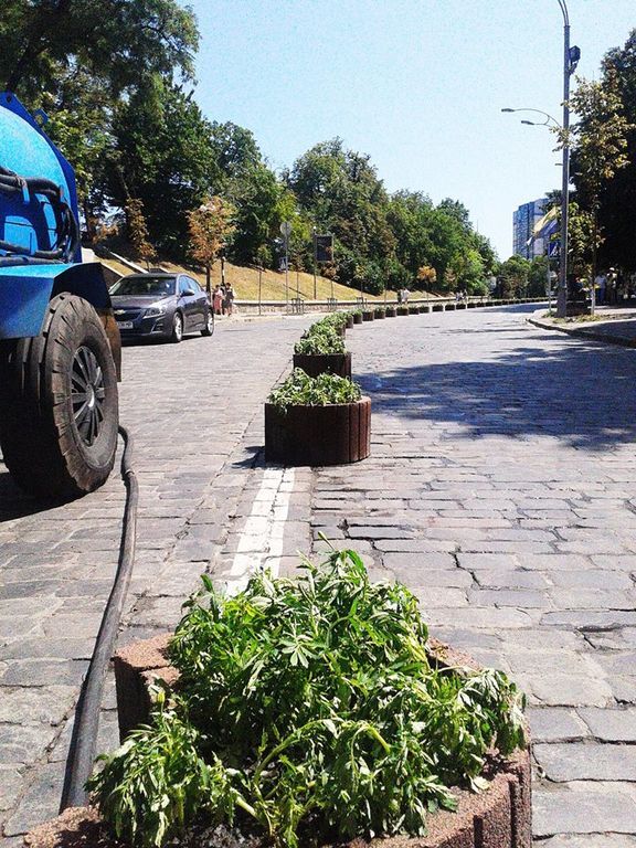 В Киеве улица Институтская стала пешеходной: фотофакт