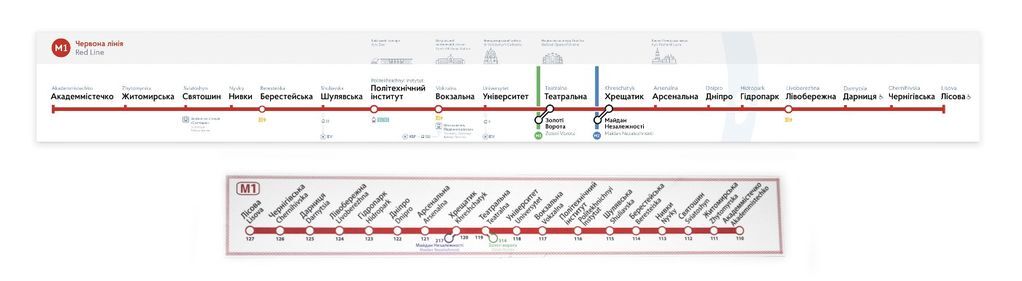 В вагонах киевского метро появятся новые схемы-ориентиры
