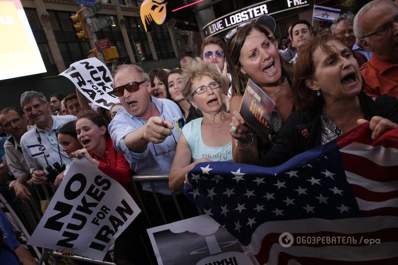 Проти ядерної угоди: тисячі жителів Нью-Йорка вийшли на вулиці з вимогою "Обама, будь мужиком"