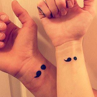 Это не конец: почему люди во всем мире делают тату "точка с запятой"