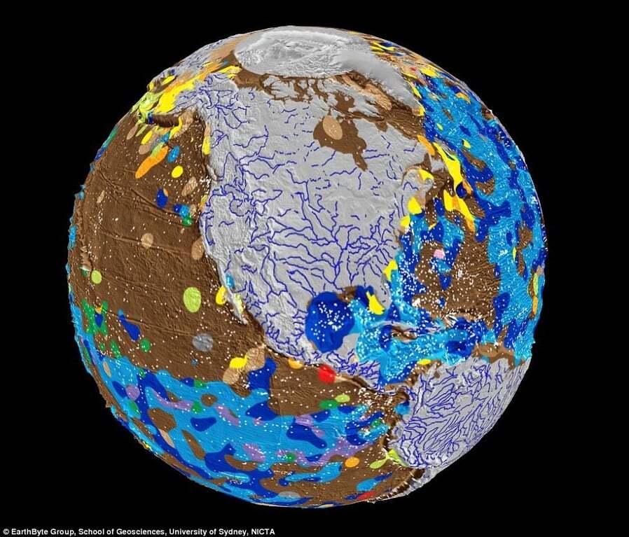 Ученые опубликовали уникальную карту Земли без океанов