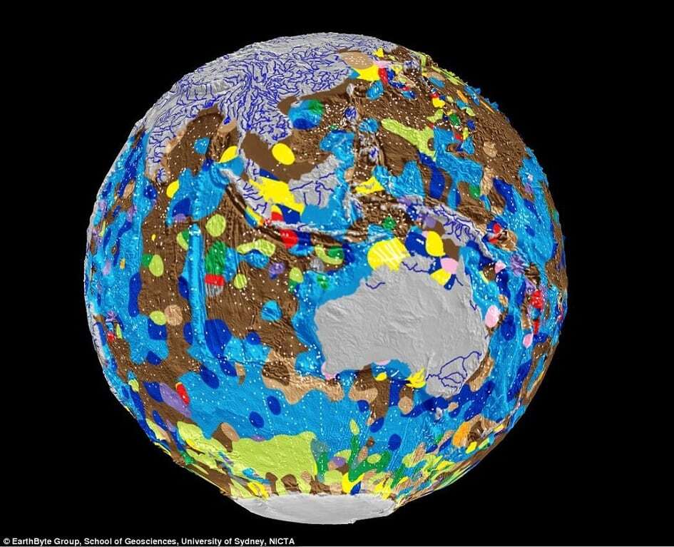 Ученые опубликовали уникальную карту Земли без океанов