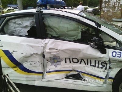В Киеве авто полиции попало в ДТП: есть пострадавшие
