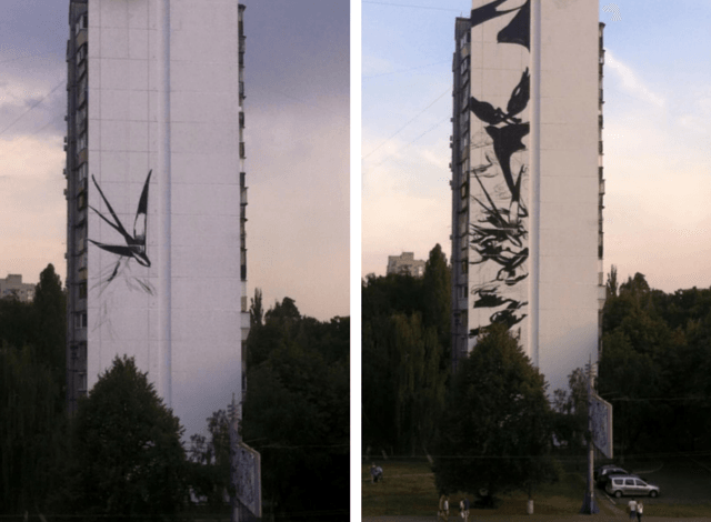 В Киеве нарисуют 16-этажный мурал: фотофакт