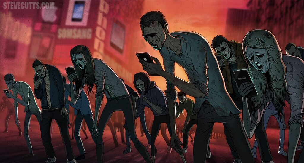 Життя в пеклі: сучасне суспільство людей-зомбі очима британського художника