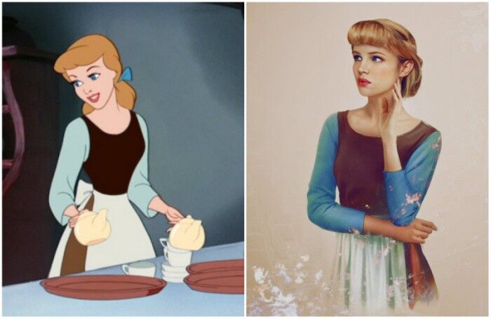 Как выглядели бы диснеевские принцессы в реальной жизни: талантливые рисунки