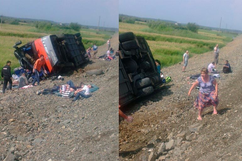 В России столкнулись лоб в лоб два пассажирских автобуса: есть жертвы