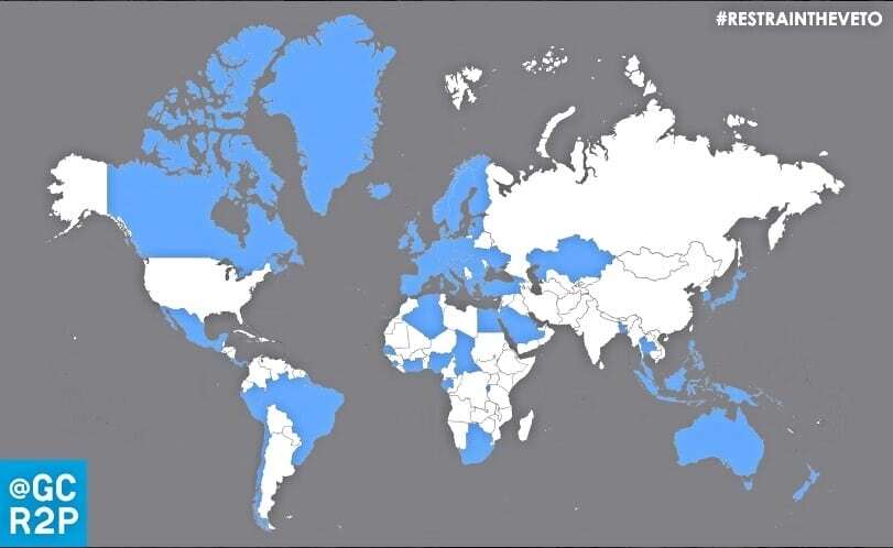 За обмеження права вето в Радбезі ООН вже 73 країни