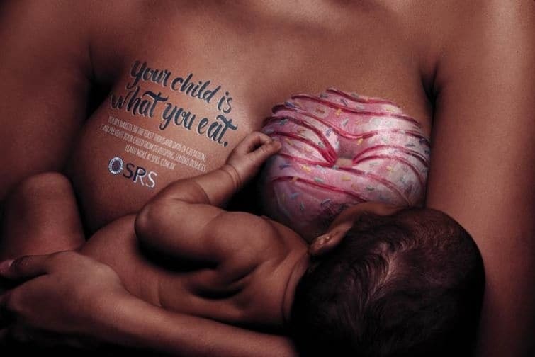Мощная социальная реклама для мамочек: твой ребенок то, что ты ешь