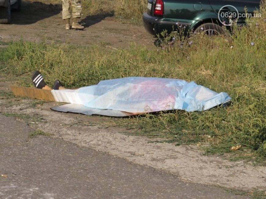 Під Маріуполем військовий тягач зіткнувся з авто, є загиблий і поранений: фотофакт