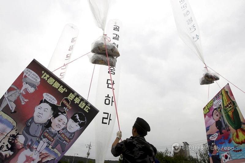 Південна Корея запустила у бік КНДР кулі з антиурядовими листівками: фоторепортаж