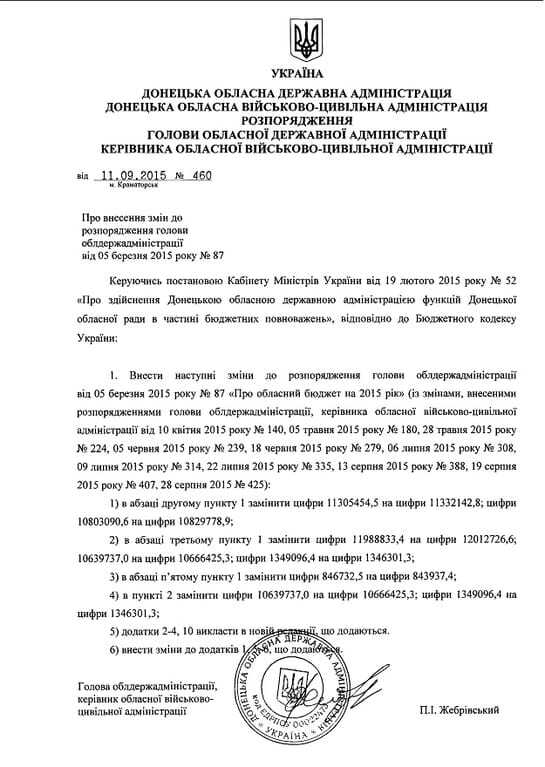 ЧП в Донецкой военно-гражданской администрации